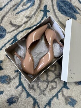 a new day Blush Patent Pointed-Toe D'Orsay Pumps